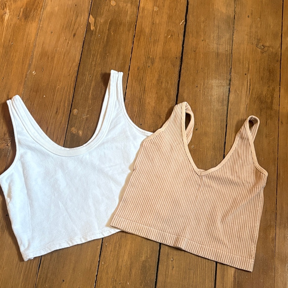 White & Beige crop top bundle